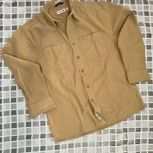 Men's Tan Button-Up Jacket